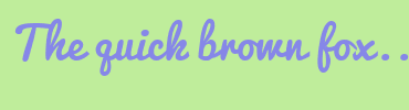 Image with Font Color 8687E8 and Background Color BFED9B
